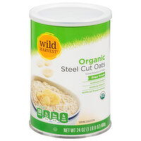 Wild Harvest Oats, Steel Cut, Organic, 24 Ounce