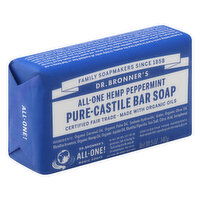 Dr Bronners Bar Soap, Pure-Castile, All-One Hemp, Peppermint, 5 Ounce