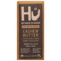 Hu Dark Chocolate, Organic, Cashew Butter + Pure Vanilla Bean, 70% Cacao, 2.1 Ounce