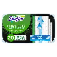 Swiffer Sweeper Sweeper Heavy Duty Wet Cloth Refills, Fresh Scent, 20 Each