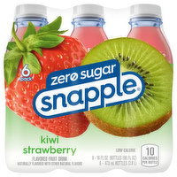 Snapple Fruit Drink, Zero Sugar, Kiwi Strawberry Flavored, 6 Pack, 6 Each