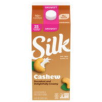 Silk Cashewmilk, with a Touch of Almond, Unsweet, 64 Fluid ounce