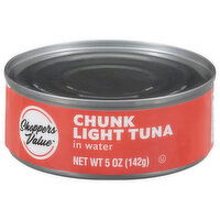 Shoppers Value Chunk Light Tuna, in Water, 5 Ounce