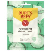 Burt's Bees Sheet Mask, Cucumber, Refreshing, 1 Each