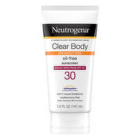 Neutrogena Sunscreen, Oil-Free, Clear Body, Broad Spectrum SPF 30, 5 Ounce