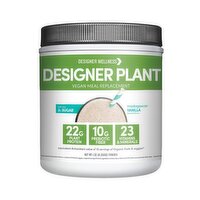 Designer Protein Essential 10 Meal Replacement, Plant-Based, Madagascar Vanilla, Powder, 1.32 Pound