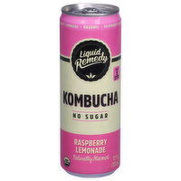 Liquid Remedy Kombucha, No Sugar, Raspberry Lemonade, 12 Fluid ounce