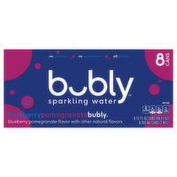 Bubly Sparkling Water, Blueberry Pomegranate, 8 Each