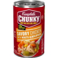 Campbell's® Chunky® Chunky® Soup, Savory Chicken with White and Wild Rice Soup, 18.8 Ounce