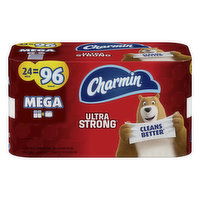 Charmin Bathroom Tissue, Unscented, Mega Roll, Ultra Strong, 2-Ply, 4 Each