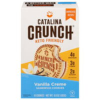 Catalina Crunch Sandwich Cookies, Keto Friendly, Vanilla Creme, 16 Each