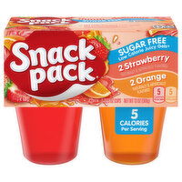 Snack Pack Sugar Free Strawberry & Orange Flavored Juicy Gels, 13 Ounce