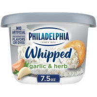 Philadelphia Whipped Garlic & Herb Whipped Cream Cheese Spread, 7.5 Ounce