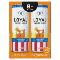 Loyal Vodka, Lemonade + Iced Tea, 4 Pack, 4 Each