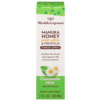 Wedderspoon Throat Spray, Manuka Honey, Chamomile Mint, 1 Fluid ounce