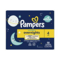 Pampers Swaddlers Overnights Swaddlers Overnight Diapers Size 4, 58 Each