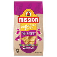 Mission Tortilla Chips, Restaurant Style, Thin & Crispy, 9 Ounce