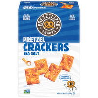 Pretzelized Snacks Crackers, Pretzel, Oven Baked, Sea Salt, Bite Sized, 6.5 Ounce