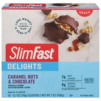 SlimFast Clusters, Caramel Nuts & Chocolate, Delights, 10 Each