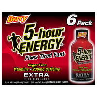 5-Hour Energy Extra Strength Berry 6 Pack Energy Shot, 6 Each