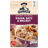 Quaker Raisin, Date & Walnut Instant Oatmeal, 8 Each