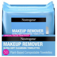 Neutrogena Towelettes, Cleansing, Makeup Remover, Ultra-Soft, Special Value Twin Pack, 50 Each