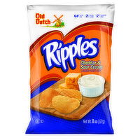 Old Dutch Foods Ripples Cheddar & Sour Cream Potato Chips, 8 Ounce