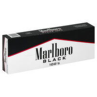 Marlboro Cigarettes, Black, 100's, Flip-Top Box, 200 Each