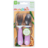 Munchkin Raise Toddler Fork & Spoon Set, 12 Months+, 1 Each