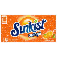 Sunkist Soda, Orange, 18 Each