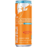 Red Bull Amber Edition Sugar Free Energy Drink, Strawberry Apricot, 114mg Caffeine, 12 Fluid ounce