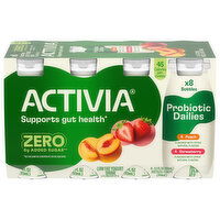 Activia Low Fat Probiotic Dailies Peach/Strawberry Yogurt Drink, 8 Each