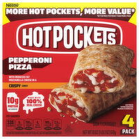 Hot Pockets Sandwich, Pepperoni Pizza, Crispy Crust, 4 Each