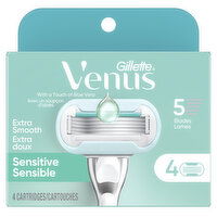 Venus Deluxe Smooth Sensitive Women's Razor Blade Refills, 4 Each