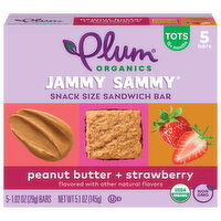 Plum Organics Jammy Sammy Jammy Sammy® Peanut Bttr + Strawbrry 5-Count Box/1.02oz Bars, 5 Each