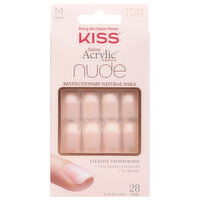 Kiss Salon Acrylic Nails, French, Nude, Medium, 1 Each