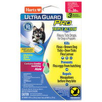 Hartz Ultra Guard Pro Flea & Tick Drops, for Dogs & Puppies, 3 Each