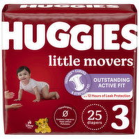 Huggies Little Movers Huggies Little Movers Baby Diapers, Size 3, 25 Ct, 25 Each