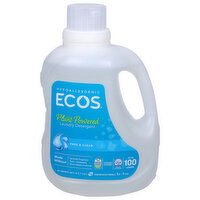 Ecos Laundry Detergent, Plant Powered, Free & Clear, 100 Fluid ounce