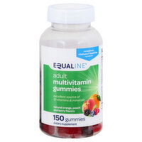 Equaline Multivitamin, Adult, Natural Orange, Peach and Berry Flavors, Gummies, 150 Each