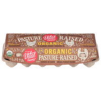 Vital Farms Eggs, Organic, Pasture-Raised, Large, 12 Each