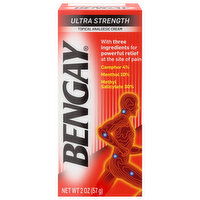 Bengay Topical Analgesic Cream, Ultra Strength, 2 Ounce