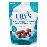 Lily's 40% Cocoa Milk Chocolate Style Covered Almonds, 3.5 Ounce