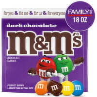 M&M'S M&M'S Dark Chocolate Candy Resealable Bag, 18 Ounce