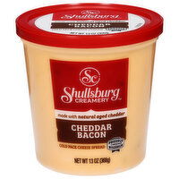 Shullsburg Creamery Cheese Spread, Cheddar Bacon, Cold Pack, 13 Ounce