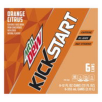 Mtn Dew Kick Start Juice Drink, Orange Citrus, 6 Pack, 6 Each
