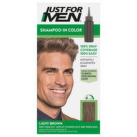 Just For Men Haircolor Kit, Shampoo-in Color, Light Brown H-25, 1 Each