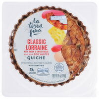 La Terra Fina Quiche, Classic Lorraine with Butter & Swiss Cheese, 6 Ounce