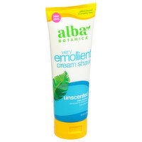 Alba Botanica Very Emollient Cream Shave, Unscented, 8 Ounce