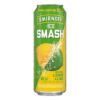 Smirnoff Ice Smash Malt Beverage, Original Lemon + Lime, 23.5 Ounce